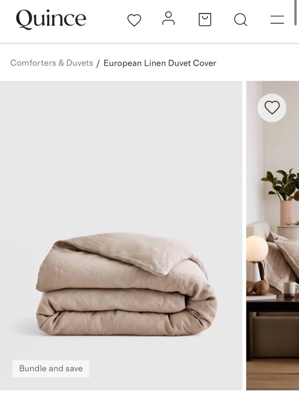 Quince European Linen Duvet Cover